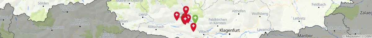 Kartenansicht für Apotheken-Notdienste in der Nähe von Seeboden am Millstätter See (Spittal an der Drau, Kärnten)